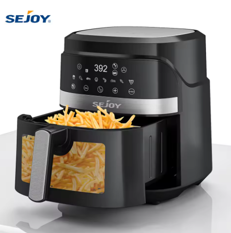 Sejoy 空气炸锅 8 合 1，6 夸脱电热炸烤箱无油烹饪器，可烤、烘、脱水和保温